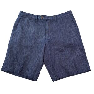 Lacoste Denim Chino Shorts Mens 36 Blue Flat Front Yacht Club Summer Preppy New